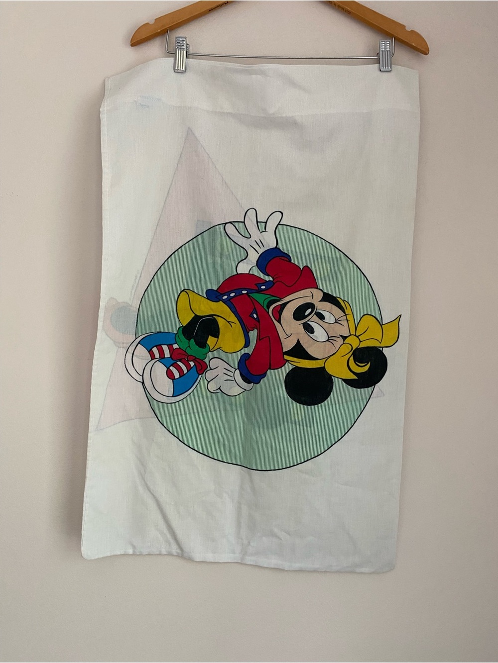 Vintage Disney Minnie Mouse standard size pillowcase